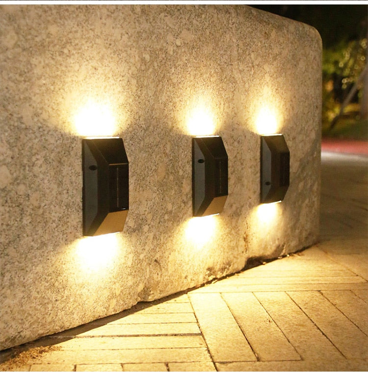 Set 2 x lampa solara cu 6 leduri si senzor