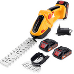 Foarfecă Electrică cu Acumulator 2 în 1 – Pentru Gazon și Gard Viu | 2 Acumulatori Incluși