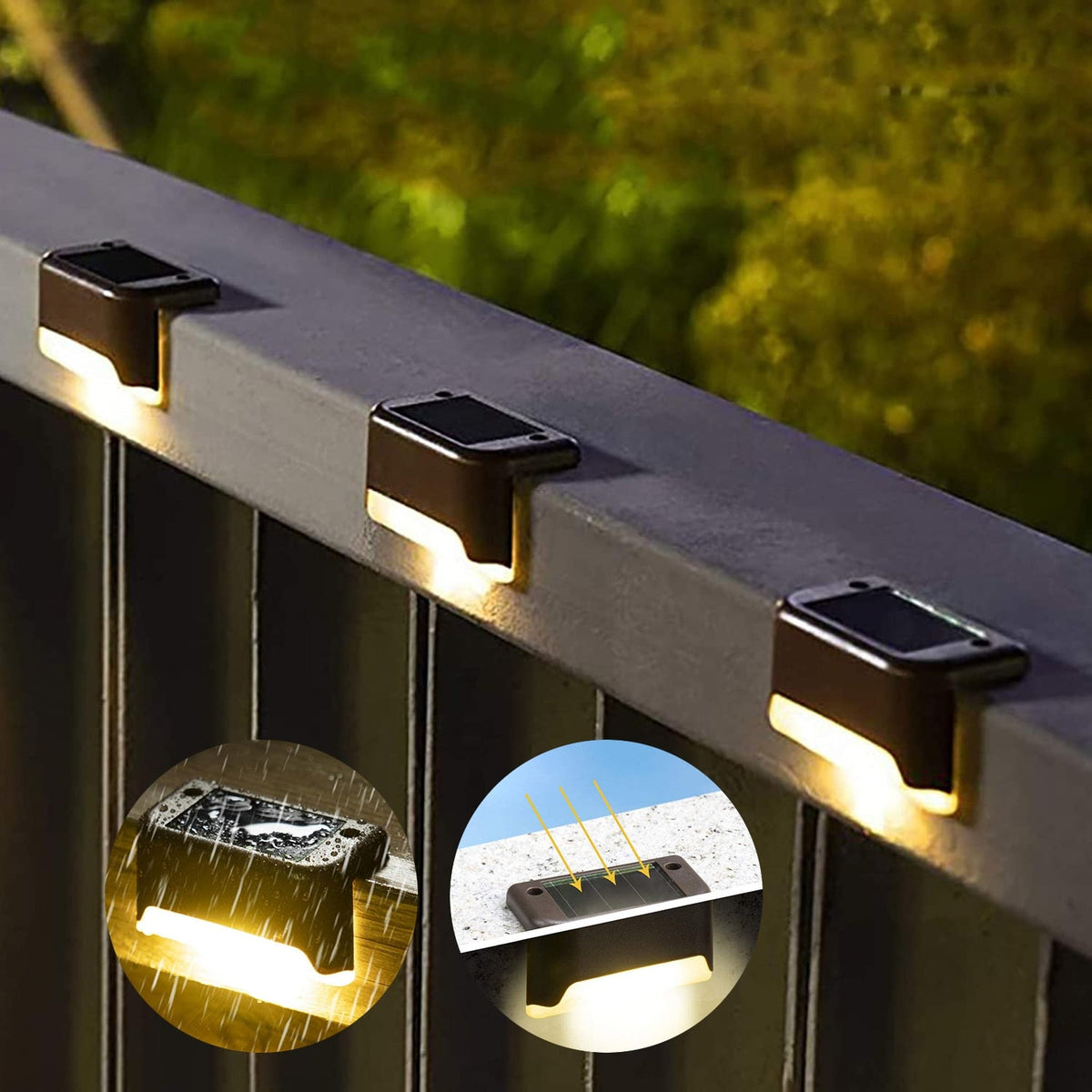 Set 4 x Mini lampa solara, LED, pentru scari