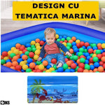 Pachet Piscina Gonflabila Pentru Adulti/Copii, Baza Podea Moale Gonflabila, Dimensiuni 210 x 135 x 54 cm + Boxa Portabila Rezistenta la Apa