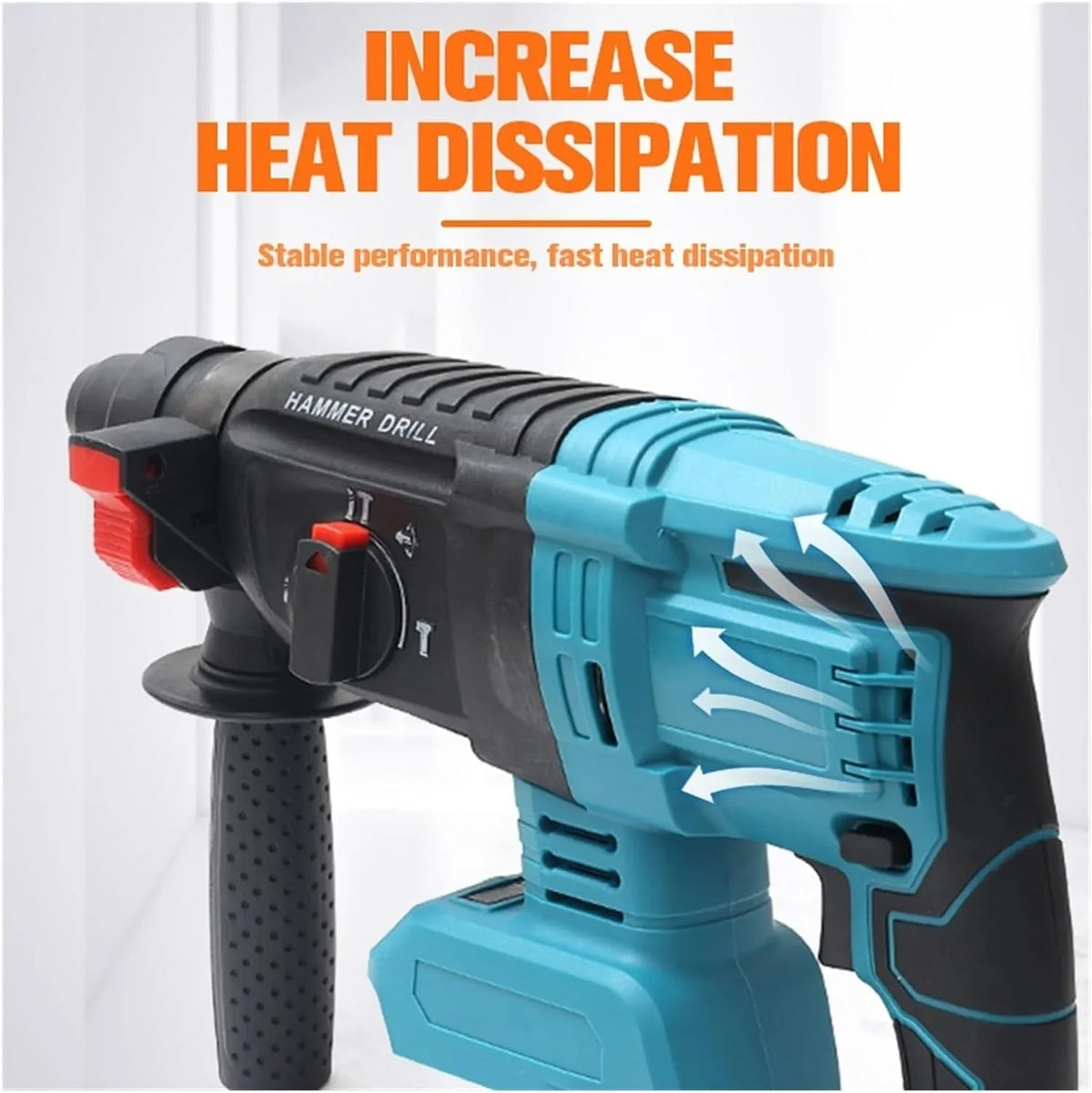 Bormasina cu percutie fara fir, brushless, cu 2 acumulatori, 1850W, 2580 r/min