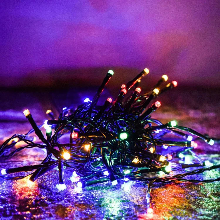 Set 3 x Instalatie solara 100 LED - diferite culori