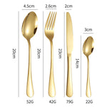 Set tacamuri 24 piese cu suport depozitare, auriu cu rosu