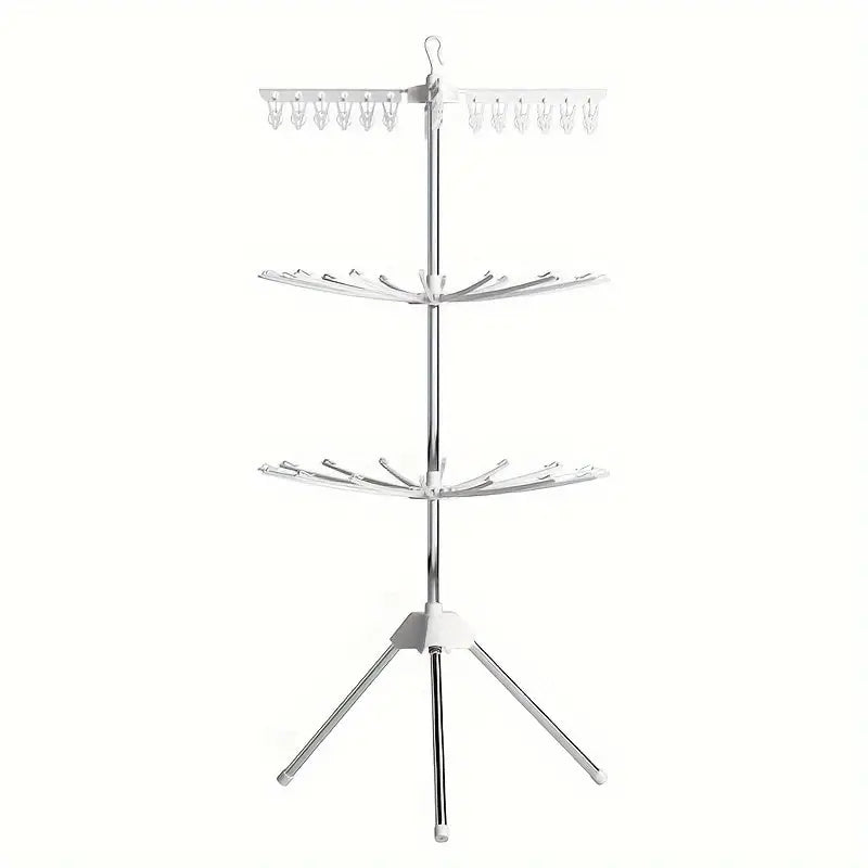 Uscator vertical pentru rufe + Set 12 Ustensile de Gatit din Silicon, cu Maner din Bambus