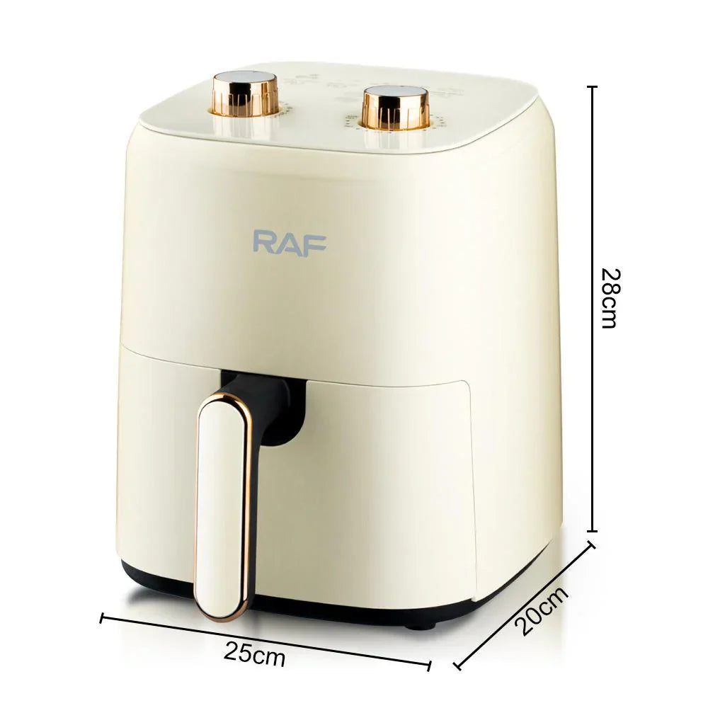 Friteuza Air Fryer RAF R5237 cu aer cald, fără ulei – Capacitate 3L, 12 Programe, 1300W