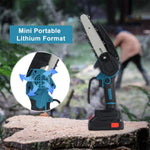 Mini drujba lama 8 inch, portabil , cu 2 acumulatori 48V, 2 lanturi