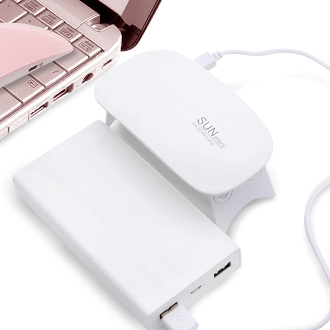 Organizator pentru cosmetice, cu sertare, incapator + Mini lampa UV pentru unghii CADOU
