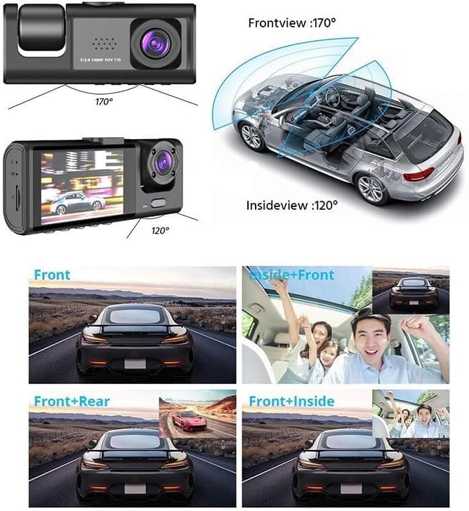Cameră marșarier cu suport pentru placă + Cameră auto 4K cu vedere nocturnă și monitorizare 24/7