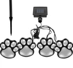 Set 8 Lampi Solare Led Tip Amprenta Labuta de Caine cu Infigere in Gazon