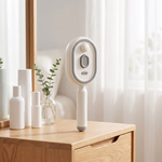 1+1 CADOU Perie electrica pentru par, nano-mist, lumina rosie, detangling anti-static, rezervor 10 ml, reincarcabila USB-C, alb