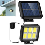 Set 4 Lampa 100 Led Cob putere 100W cu incarcare solara si senzor de miscare