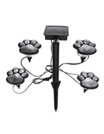 Set 8 Lampi Solare Led Tip Amprenta Labuta de Caine cu Infigere in Gazon
