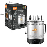 Grătar Electric Vertical RAF R.8628 – 1500W, 11 Frigărui Rotative, Gătit Rapid și Ușor