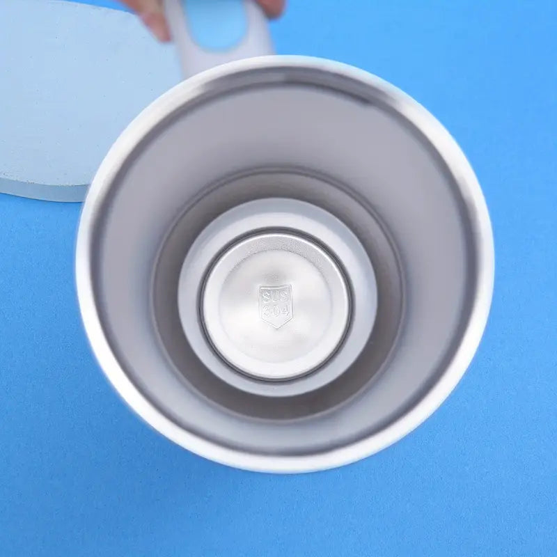 Set 2 x Termos pentru masina, 1200 ml, cu maner si pai, din otel inoxidabil 304