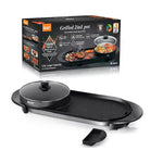 Plită Electrică 2în1 RAF R5413 1800 W, 2.5 L capacitate, cu capac, 160℃-220℃, 70x25x10 cm