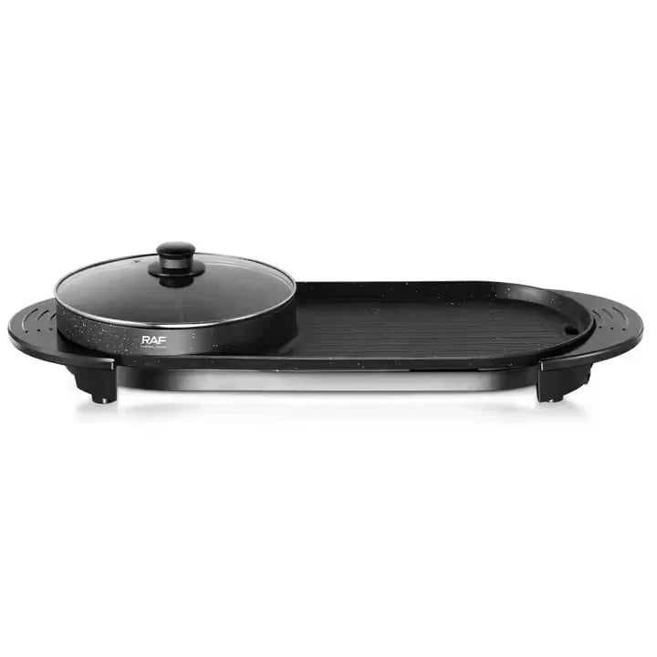 Plită Electrică 2în1 RAF R5413 1800 W, 2.5 L capacitate, cu capac, 160℃-220℃, 70x25x10 cm