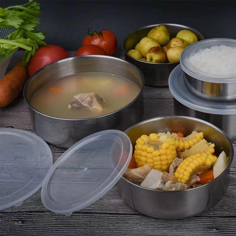 Tocător Electric 3L 1000W din Inox + Set 5 Caserole Metalice cu Capac CADOU