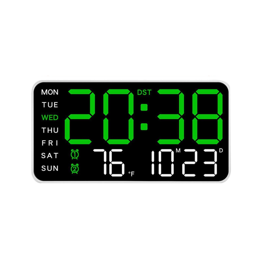 Ceas digital de perete, versatil, LED, cu alarma, calendar si termometru