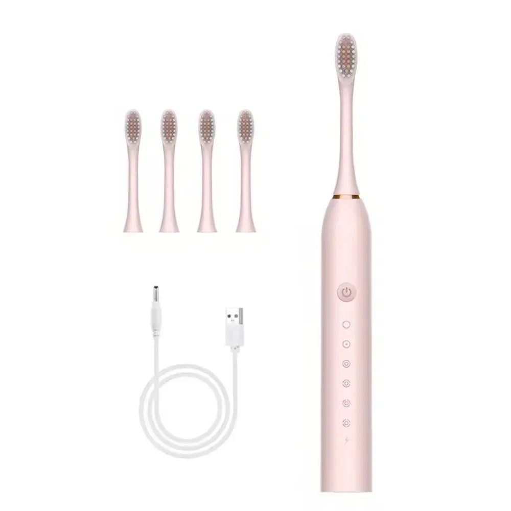 Pachet Minge Zburătoare LED Tip Dronă + Periuță de Dinți Electrică, 6 Moduri de Periaj, Încărcare USB