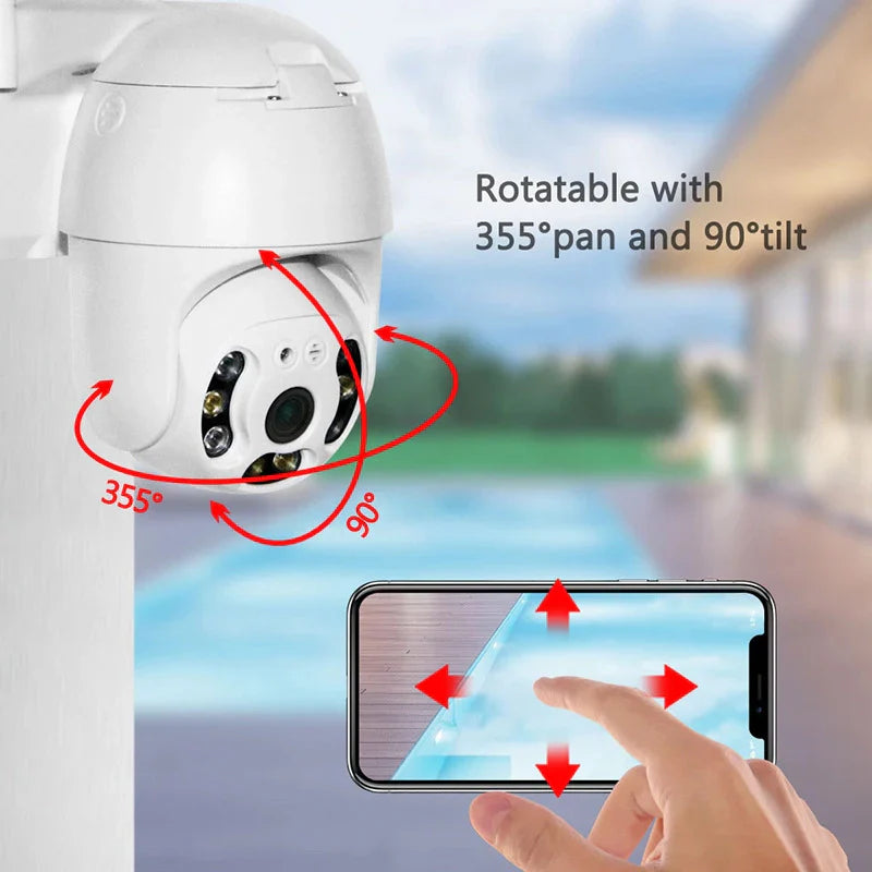 Set 2 x Camera Supraveghere FULL HD 1080P, vedere nocturna, WIFI si 2 carduri microsd 32 GB