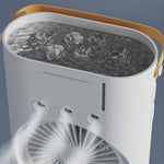 Ventilator portabil de birou cu umidificare prin pulverizare