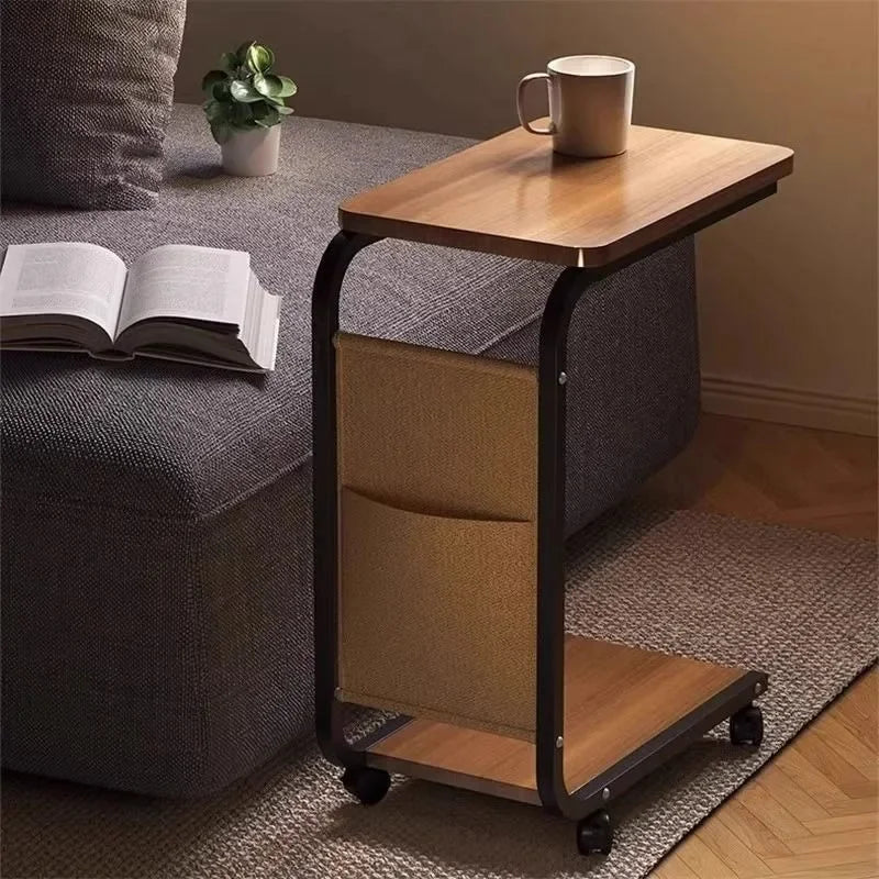 Masa de colt multifunctionala cu raft pentru carti, design modern si practic