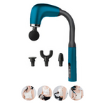 Pistol de masaj cu maner extins, 4 capete de masaj, 9 viteze, Aparat Pentru Masaj Premium