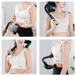 Pistol de masaj cu maner extins, 4 capete de masaj, 9 viteze, Aparat Pentru Masaj Premium