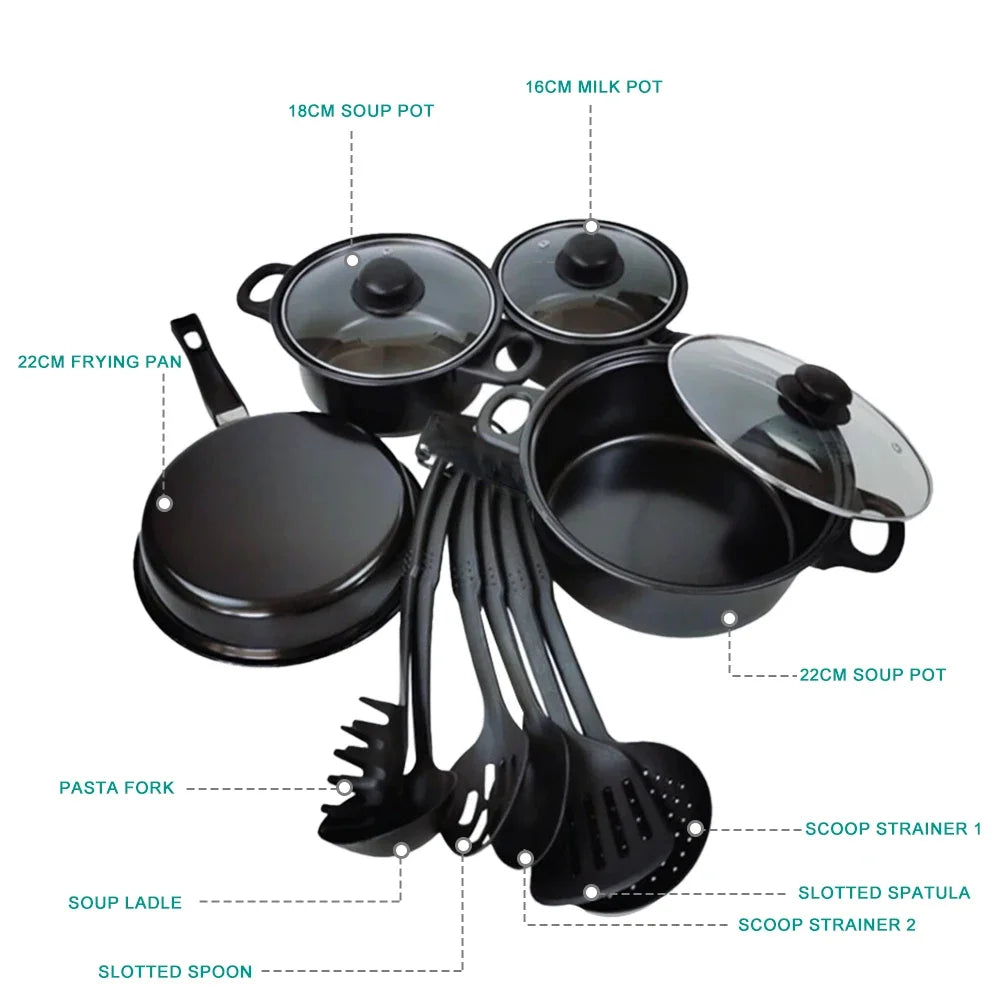 Set oale si ustensile bucatarie, 13 piese