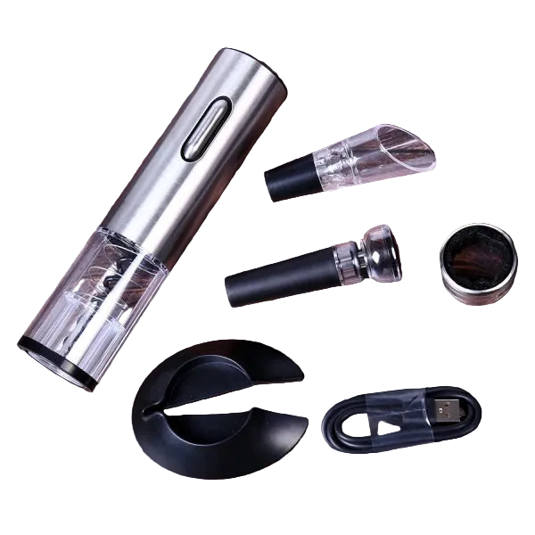 Set tirbuson electric pentru desfacere sticle si accesorii