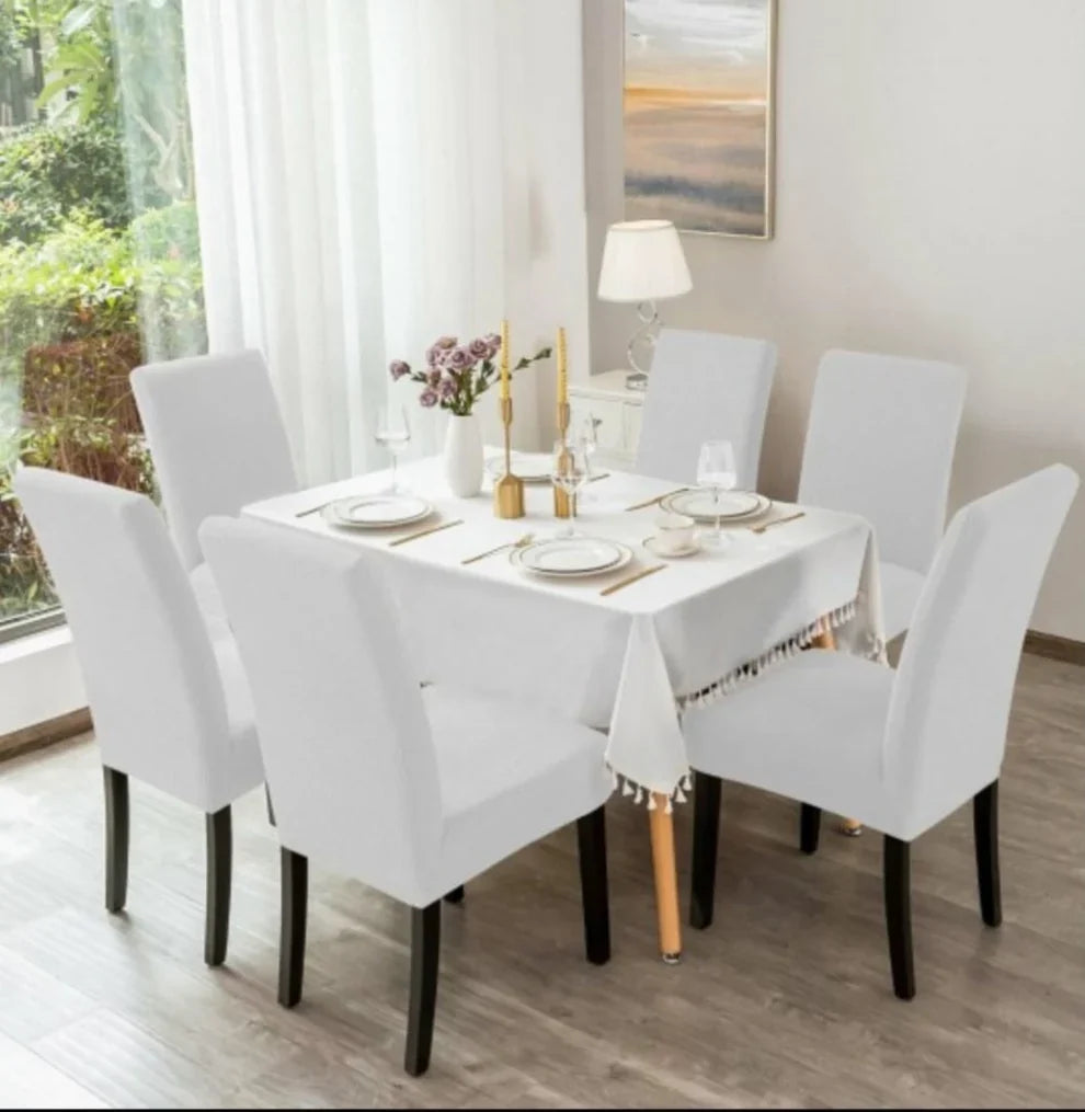 Set 6 huse elastice pentru scaun din lycra