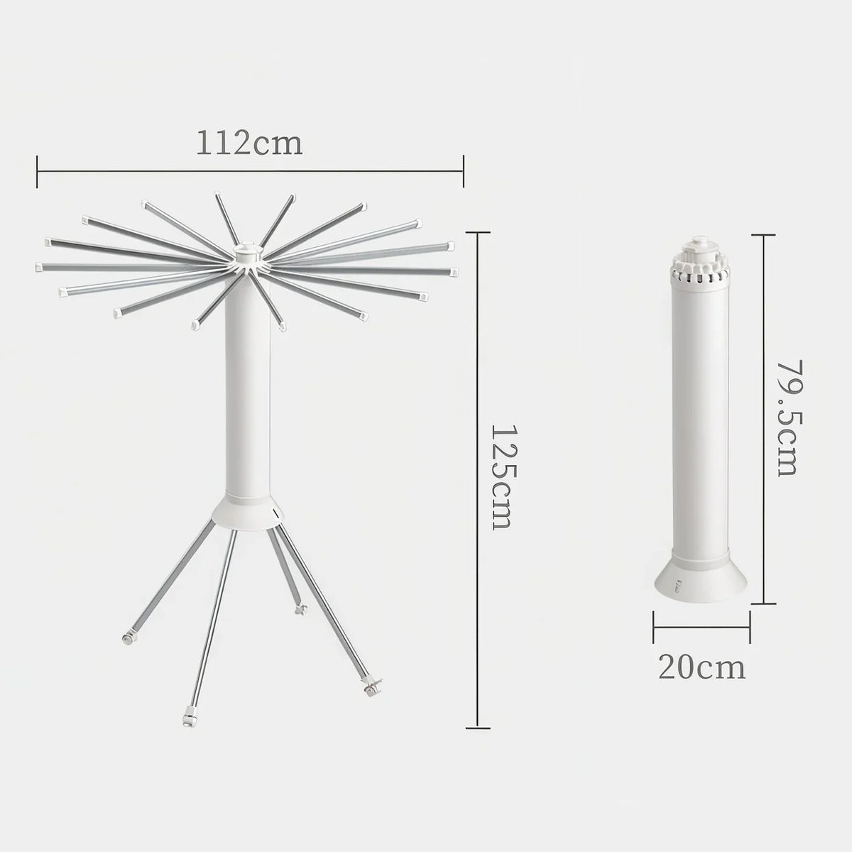 Uscator de Rufe Tip Caracatita, cu Roti si Brate Metalice, Compact si Reglabil
