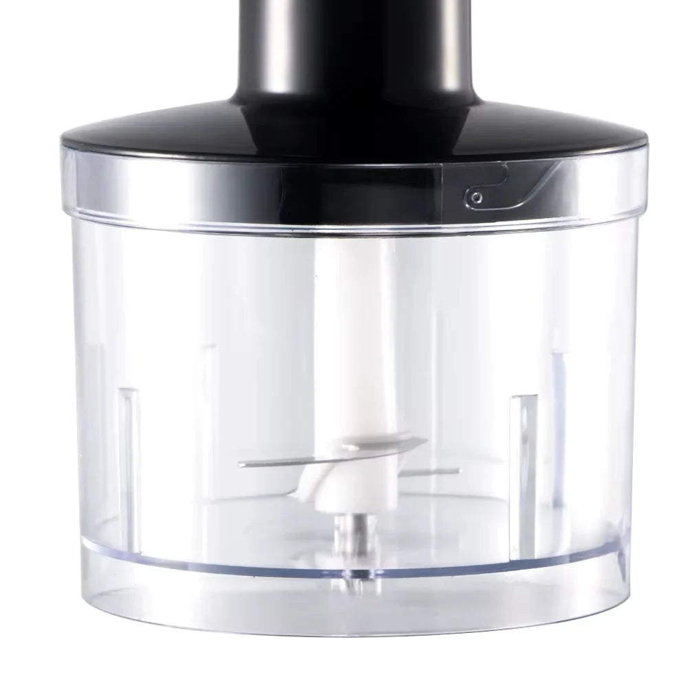 Blender RAF R3007, 4 in 1, 1600W, cu recipient de 500ml, vas de 600ml, tel si lame din otel, 2 viteze, argintiu-negru