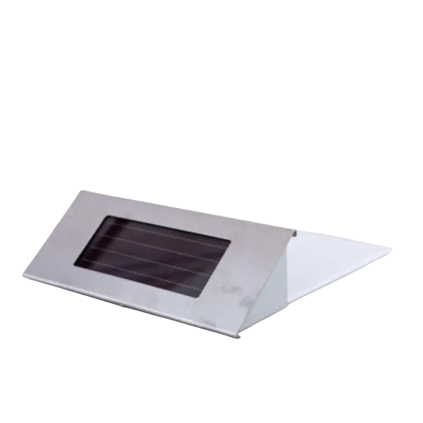 Numar de casa cu iluminare LED si alimentare solara, panou solar inox
