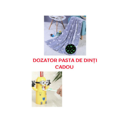 Patura copii luminoasa, efect fosforescent + CADOU DOZATOR PASTA DE DINTI