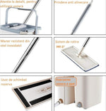 Mop profesional cu doua cuve de spalare si uscare + 2 rezerve cadou