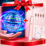 Pachet Minge Zburătoare LED Tip Dronă + Periuță de Dinți Electrică, 6 Moduri de Periaj, Încărcare USB