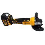 Polizor unghiular cu 2 acumulatori, Brushless, 48 V, 5 Ah, Diametru disc 125 mm, 8100 Rpm, Galben