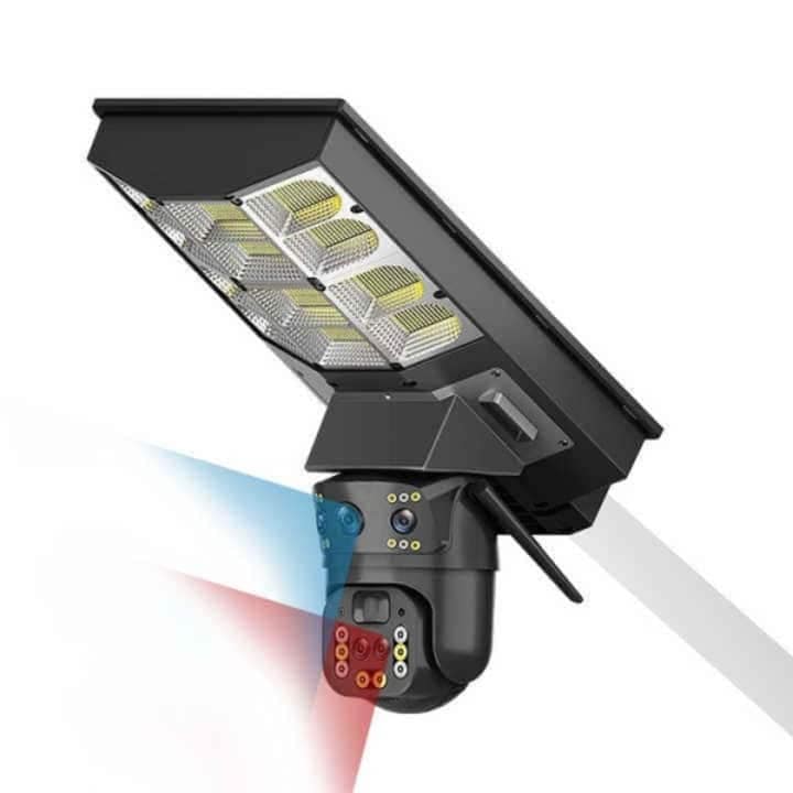 Cameră de securitate solară V380 – 16000mAh, zoom 10x, urmărire mișcare, audio bidirecțional