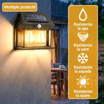 Set de 4 lămpi solare de exterior – 38W, senzor de mișcare, 3 moduri, impermeabile
