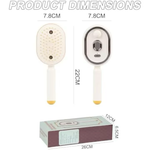 1+1 CADOU Perie electrica pentru par, nano-mist, lumina rosie, detangling anti-static, rezervor 10 ml, reincarcabila USB-C, alb