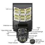 Cameră de securitate solară V380 – 16000mAh, zoom 10x, urmărire mișcare, audio bidirecțional