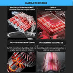 Aspirator auto fără fir 6 în 1 – 100 W, filtru HEPA, aspirare și suflare, negru