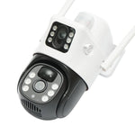 Set 2 x Camera smart IP cu lentila duala, cartela sim 4G, Camera IR fara fir, Alarma miscare, microfon + 2 x Card 32GB CADOU