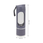 Mini blender portabil (450 ml, 12 lame, fără BPA) + termos auto din oțel inoxidabil 1200 ml