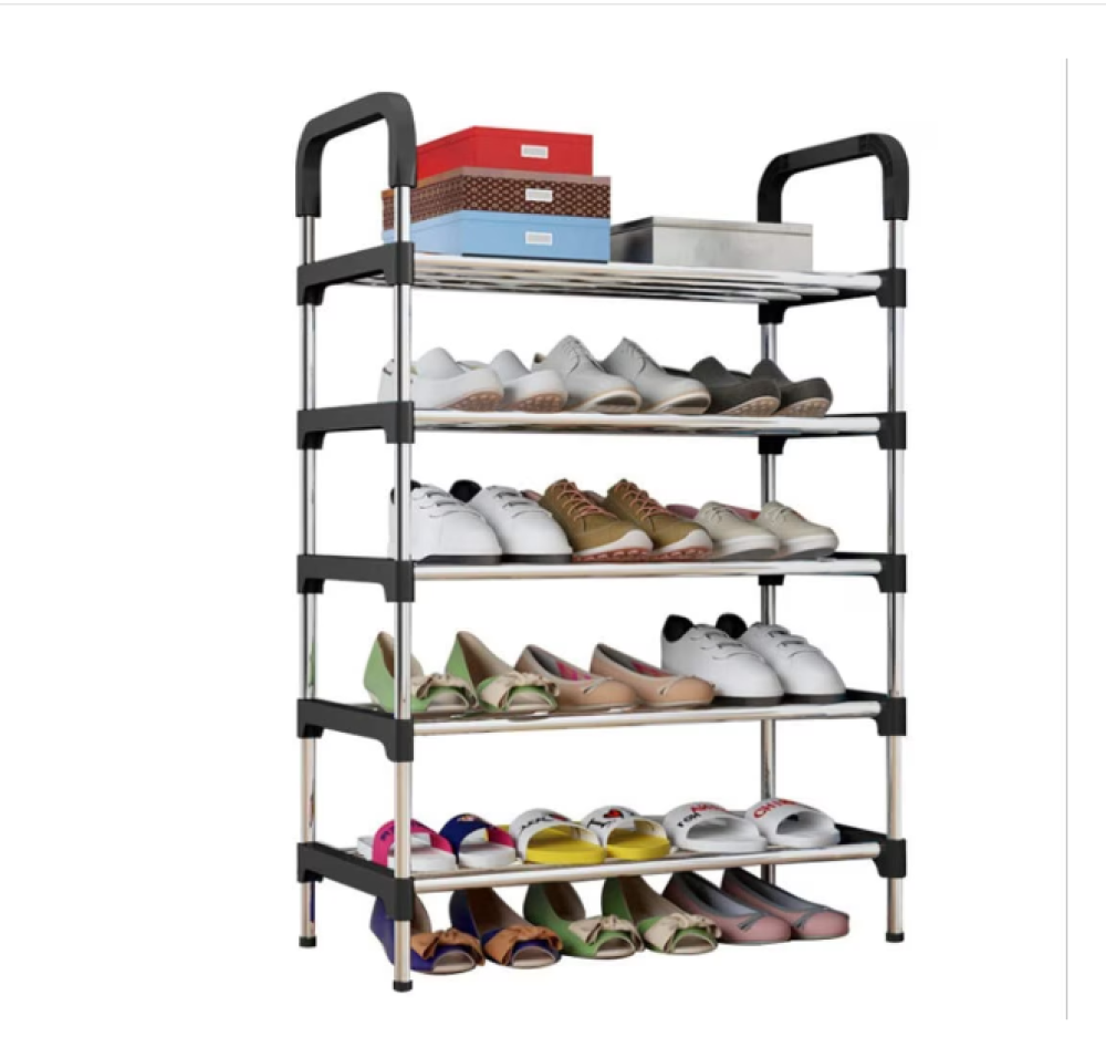 Suport pentru pantofi, din inox, 4 rafturi