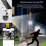 Set 2 x Camera smart IP cu lentila duala, cartela sim 4G, Camera IR fara fir, Alarma miscare, microfon + 2 x Card 32GB CADOU