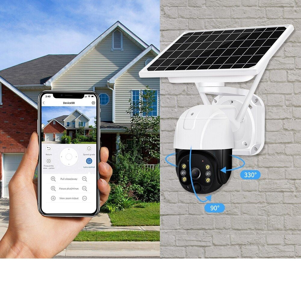 Camera de Supraveghere Solara 4G cu Slot SIM, Senzor de Miscare si Control la Distanta