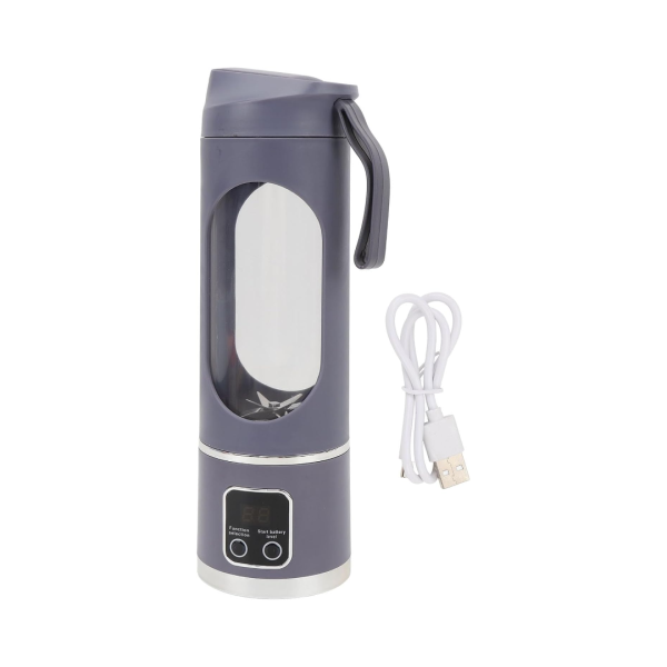 Mini Blender Electric, Portabil si Multifunctional, 12 lame din otel, Fara BPA, Capacitate 450ml