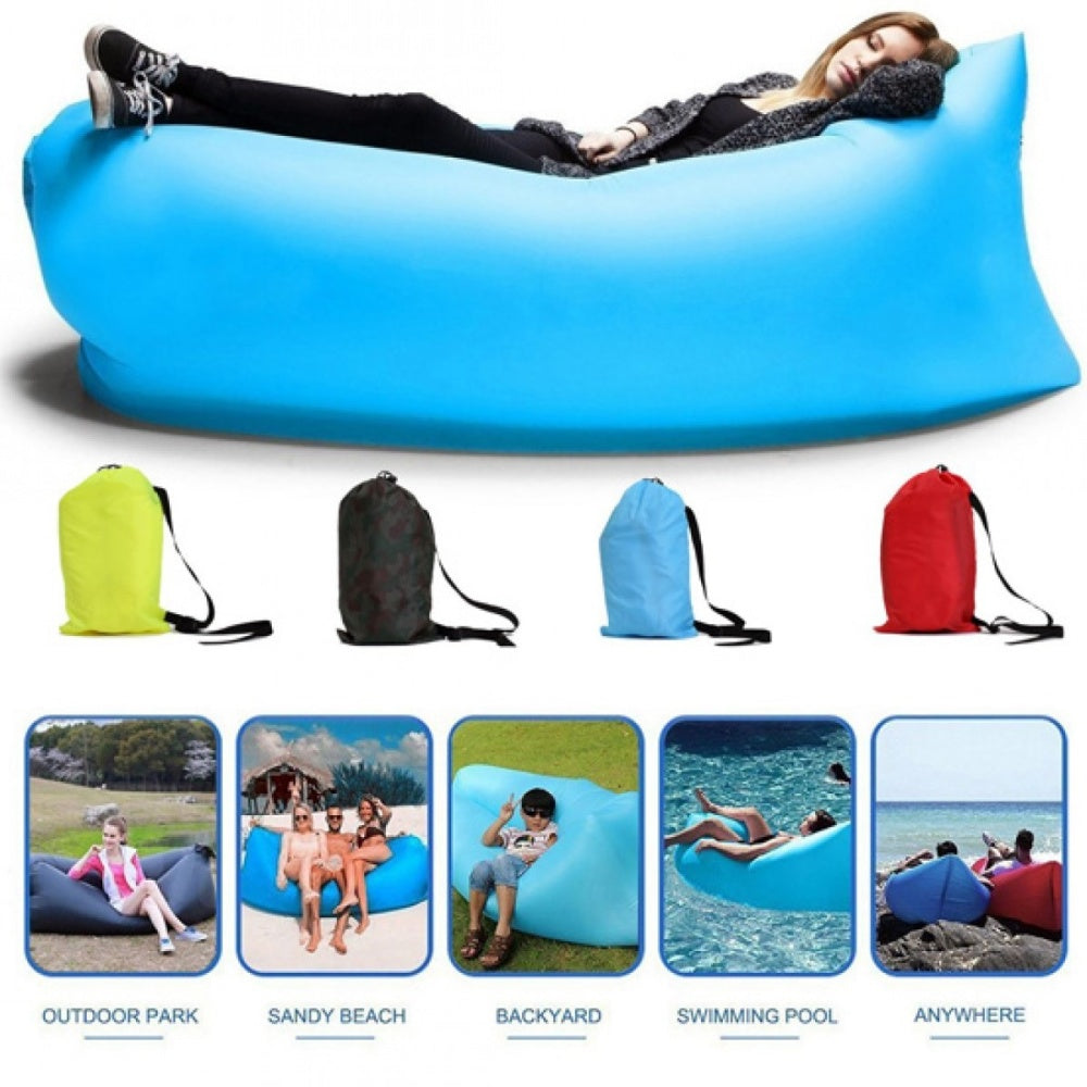 Set 3 x Saltea gonflabila Lazy Bag umflare cu aer